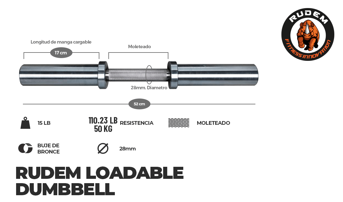 Mancuernas cargables 15LB (x2)
