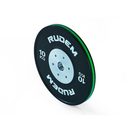RUDEM Competition Bumpers Plates With Color Strip 10kg